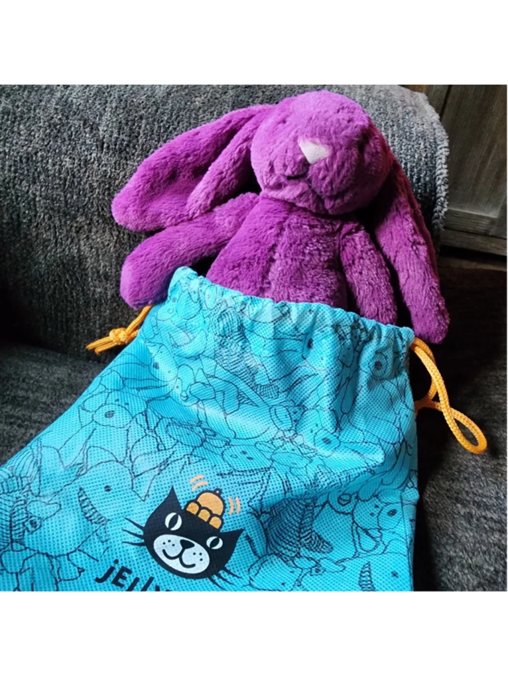 Jellycat Bashful Allium Bunny Small Purple Plush 7